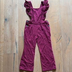 Matilda Jane Maroon Ruffle Jumpsuit